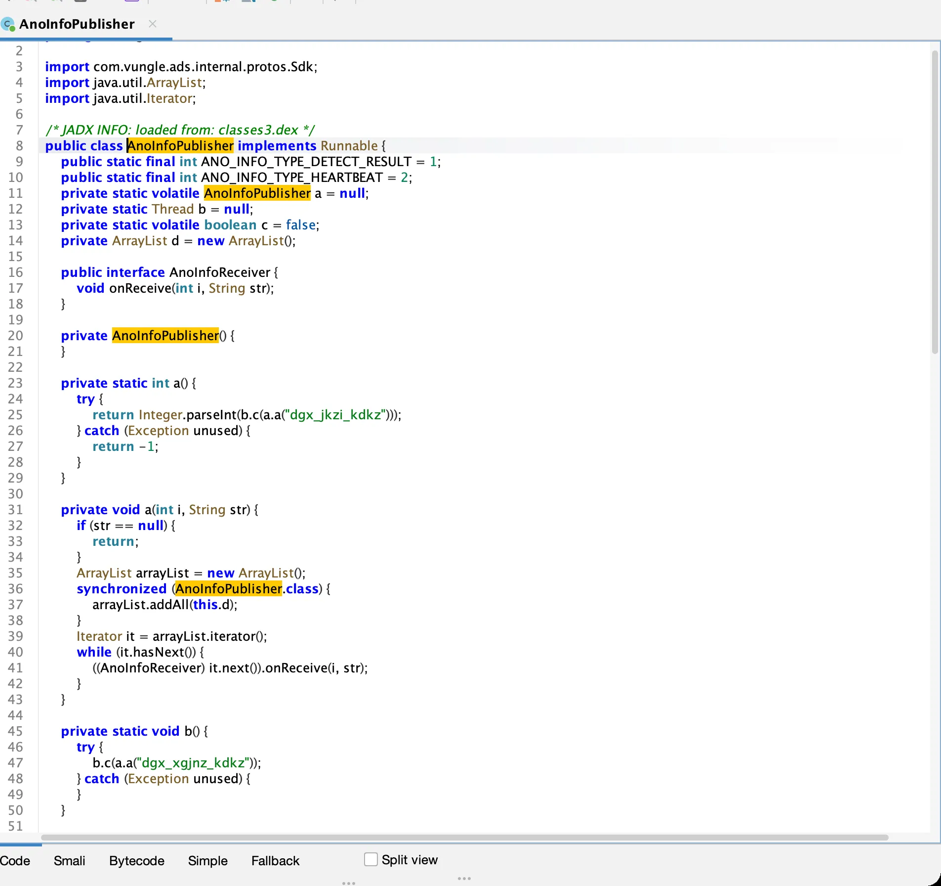 AnoInfoPublisher — the async detection/kick channel